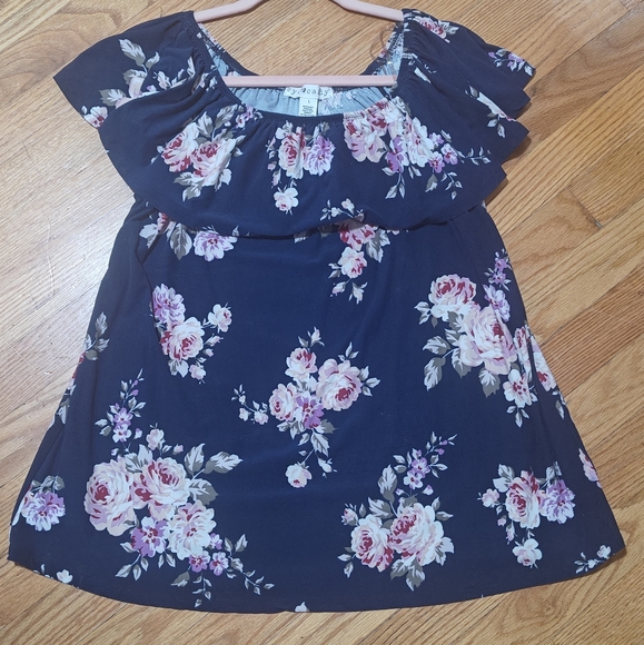 Eye Candy Navy Floral Top - Picture 1 of 3